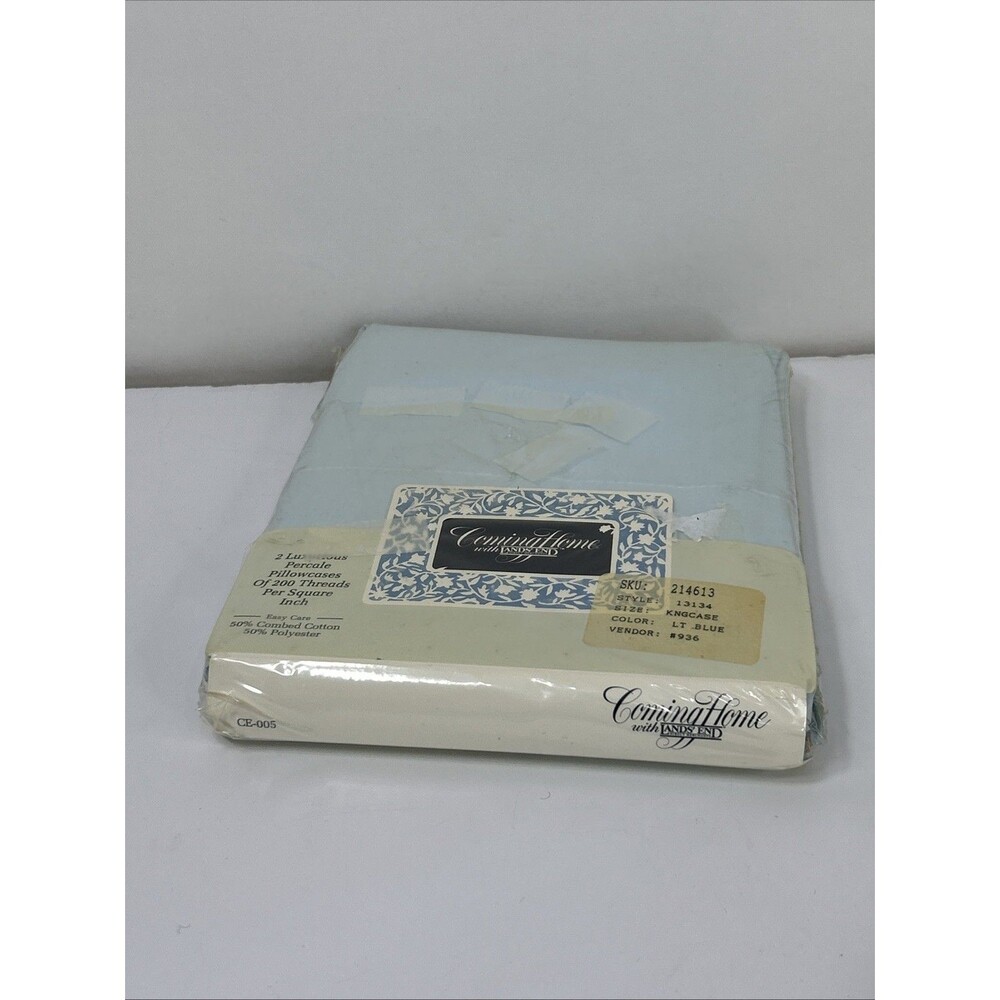 Lands End Coming Home King Pillowcases Set Of 2 Light Blue - Picture 4 of 6